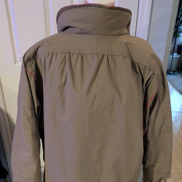 VTG 90's women's IZZI winter jacket orange/tan , size-large - Picture 5 of 9